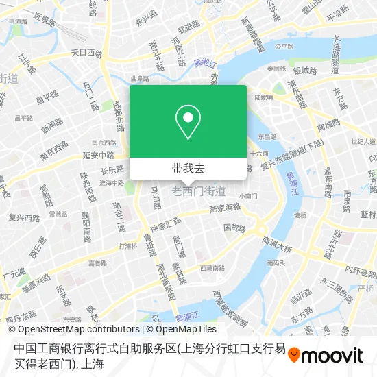 中国工商银行离行式自助服务区(上海分行虹口支行易买得老西门)地图