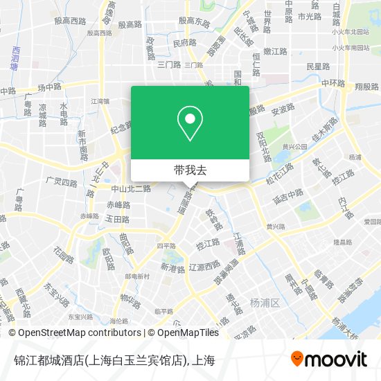 锦江都城酒店(上海白玉兰宾馆店)地图