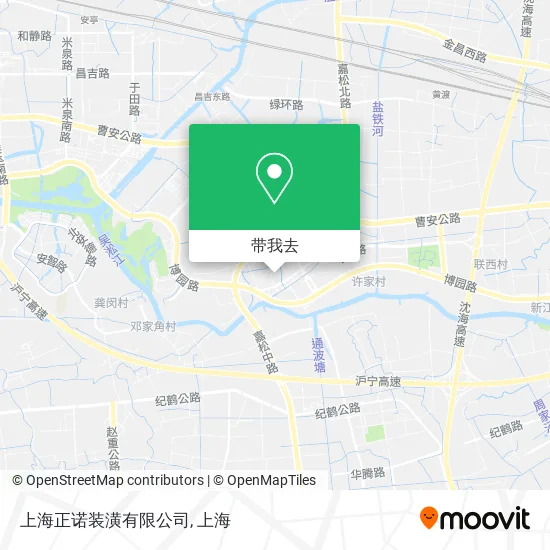 上海正诺装潢有限公司地图