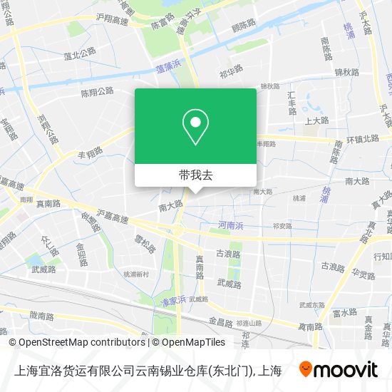 上海宜洛货运有限公司云南锡业仓库(东北门)地图