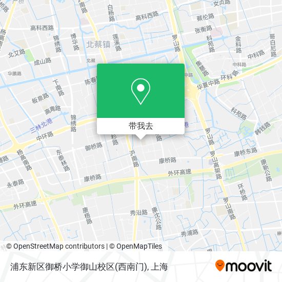 浦东新区御桥小学御山校区(西南门)地图