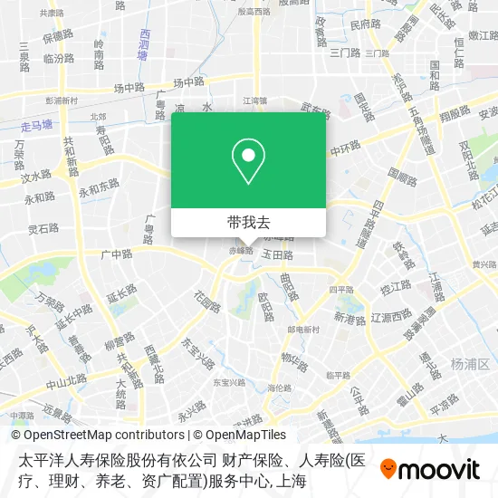 太平洋人寿保险股份有依公司  财产保险、人寿险(医疗、理财、养老、资广配置)服务中心地图
