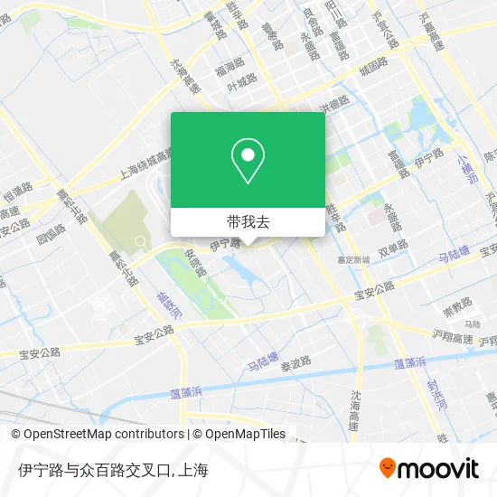 伊宁路与众百路交叉口地图
