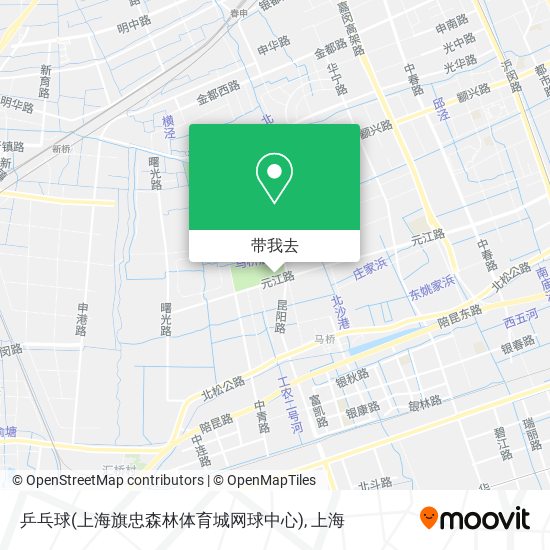 乒乓球(上海旗忠森林体育城网球中心)地图