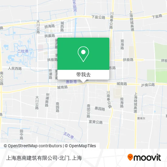 上海惠南建筑有限公司-北门地图