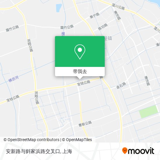 安新路与斜家浜路交叉口地图