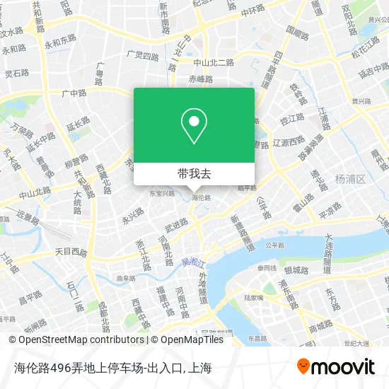 海伦路496弄地上停车场-出入口地图