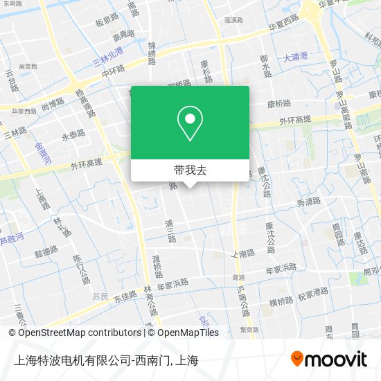 上海特波电机有限公司-西南门地图