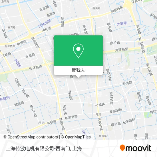 上海特波电机有限公司-西南门地图