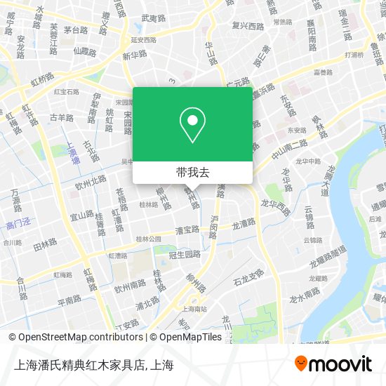 上海潘氏精典红木家具店地图