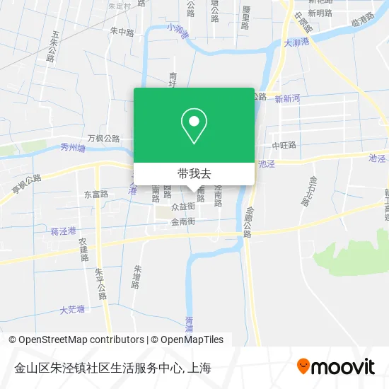 金山区朱泾镇社区生活服务中心地图