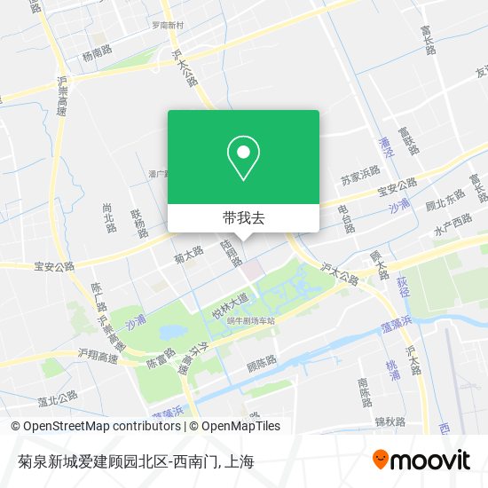 菊泉新城爱建顾园北区-西南门地图