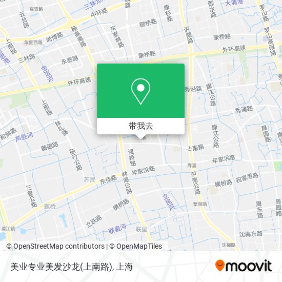 美业专业美发沙龙(上南路)地图