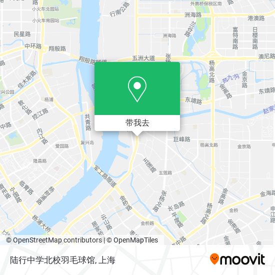 陆行中学北校羽毛球馆地图