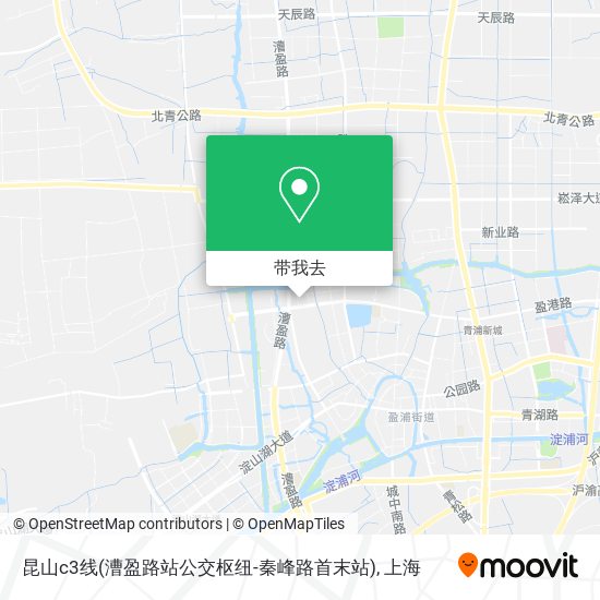 昆山c3线(漕盈路站公交枢纽-秦峰路首末站)地图