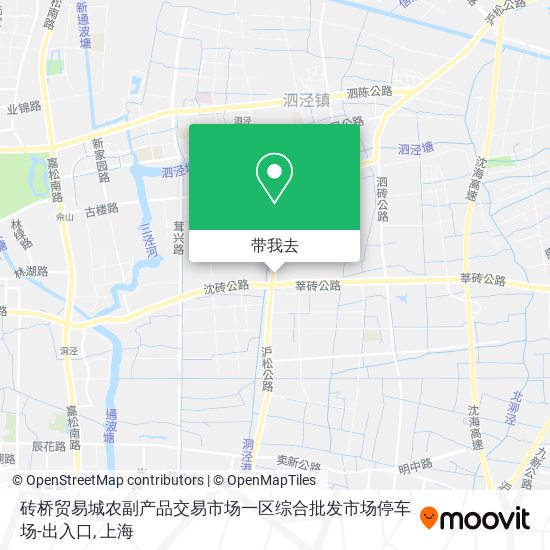 砖桥贸易城农副产品交易市场一区综合批发市场停车场-出入口地图