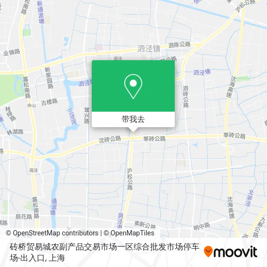 砖桥贸易城农副产品交易市场一区综合批发市场停车场-出入口地图