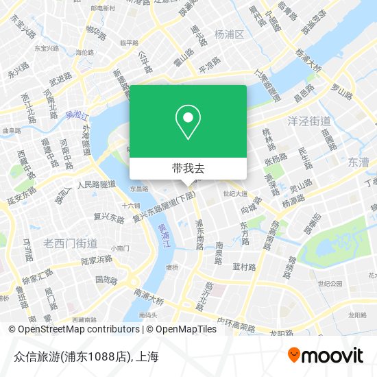 众信旅游(浦东1088店)地图