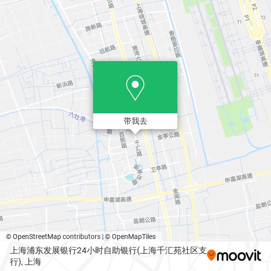 上海浦东发展银行24小时自助银行(上海千汇苑社区支行)地图