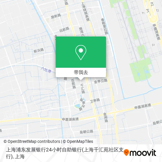 上海浦东发展银行24小时自助银行(上海千汇苑社区支行)地图