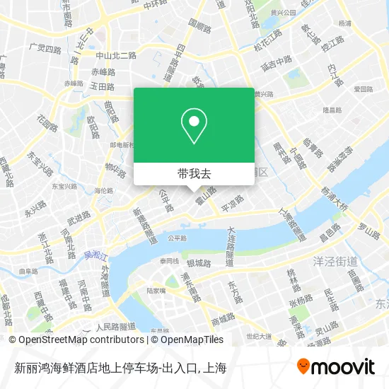 新丽鸿海鲜酒店地上停车场-出入口地图