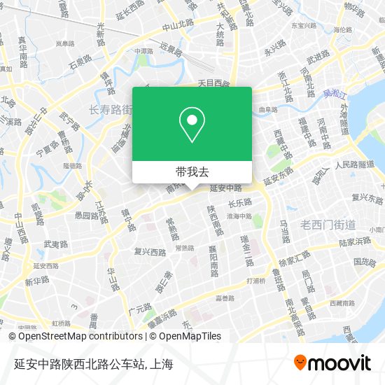 延安中路陕西北路公车站地图