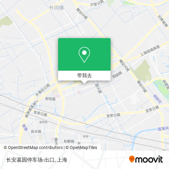 长安墓园停车场-出口地图