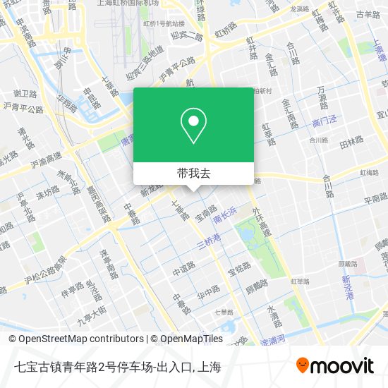七宝古镇青年路2号停车场-出入口地图