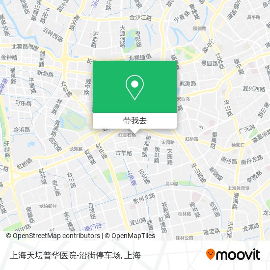 上海天坛普华医院-沿街停车场地图