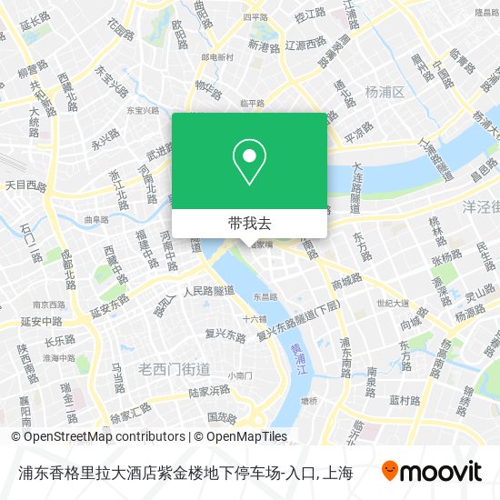 浦东香格里拉大酒店紫金楼地下停车场-入口地图
