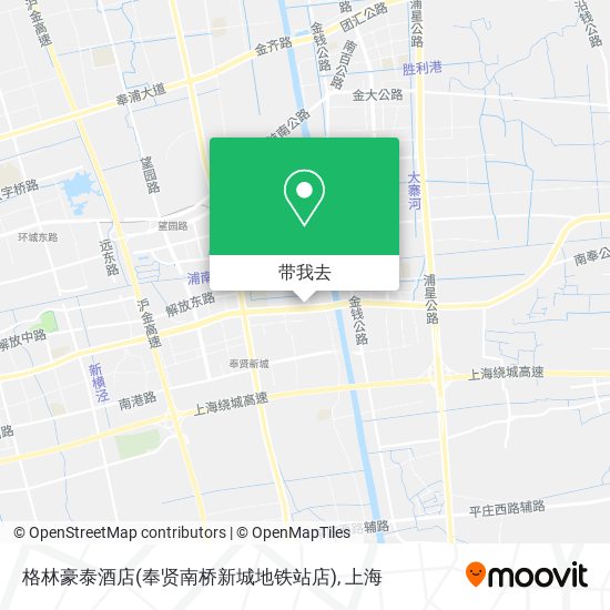 格林豪泰酒店(奉贤南桥新城地铁站店)地图