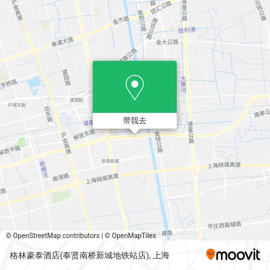 格林豪泰酒店(奉贤南桥新城地铁站店)地图