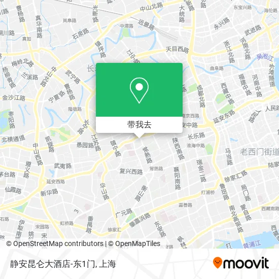 静安昆仑大酒店-东1门地图