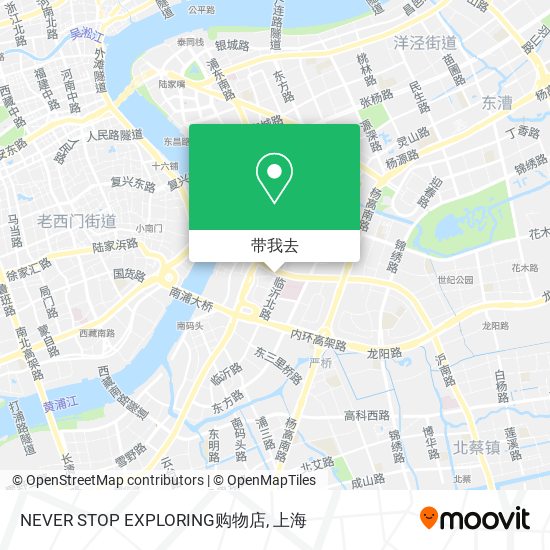 NEVER STOP EXPLORING购物店地图