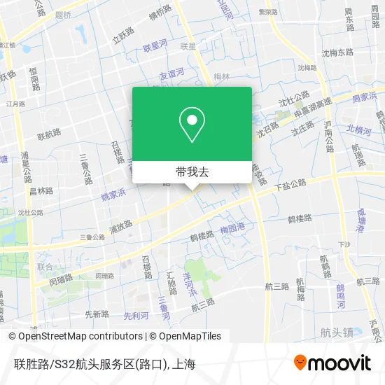联胜路/S32航头服务区(路口)地图