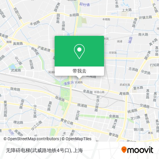 无障碍电梯(武威路地铁4号口)地图