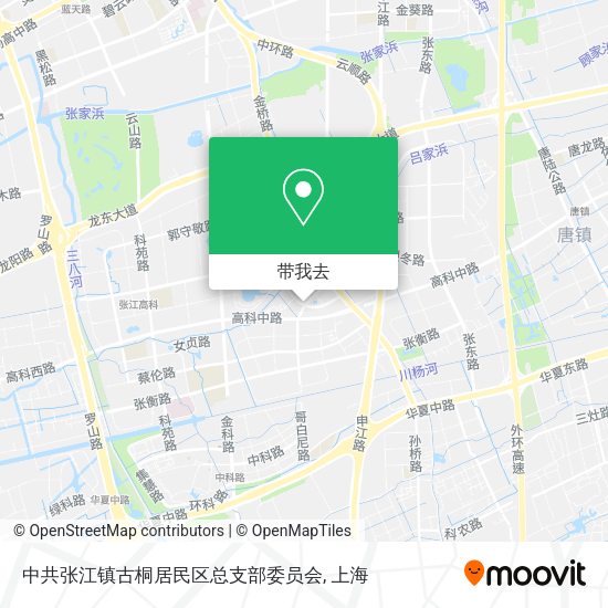 中共张江镇古桐居民区总支部委员会地图