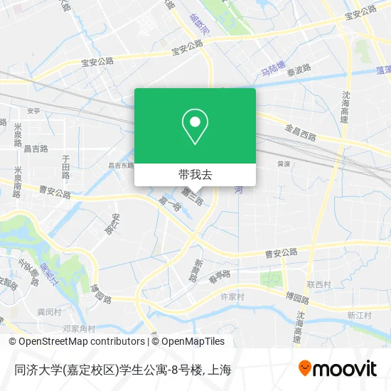 同济大学(嘉定校区)学生公寓-8号楼地图