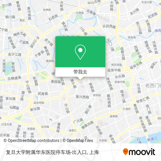 复旦大学附属华东医院停车场-出入口地图