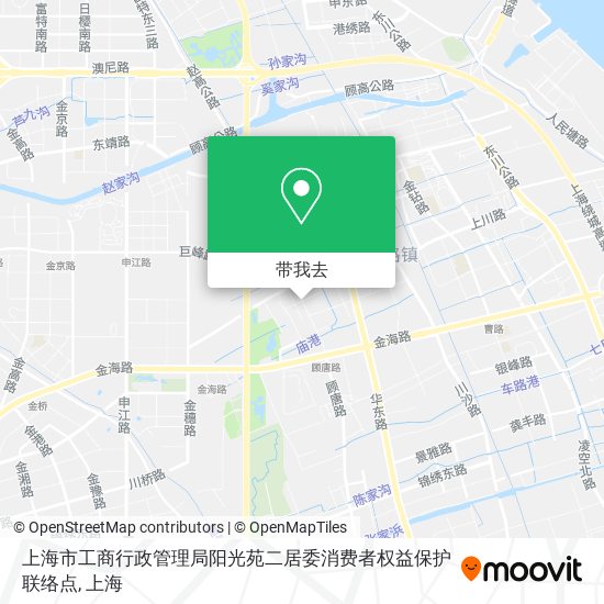 上海市工商行政管理局阳光苑二居委消费者权益保护联络点地图