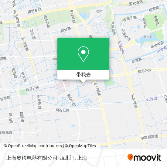 上海奥移电器有限公司-西北门地图