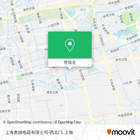 上海奥移电器有限公司-西北门地图