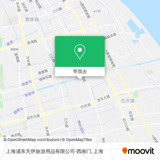 上海浦东天伊旅游用品有限公司-西南门地图