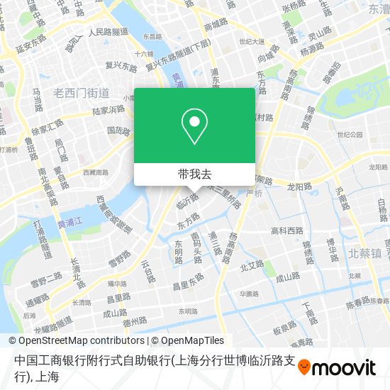 中国工商银行附行式自助银行(上海分行世博临沂路支行)地图