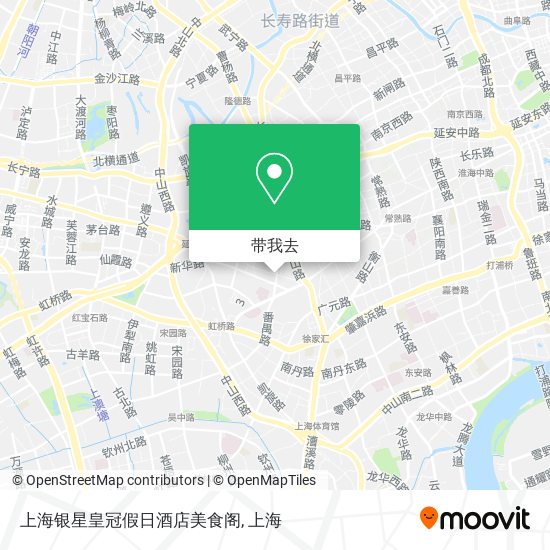上海银星皇冠假日酒店美食阁地图