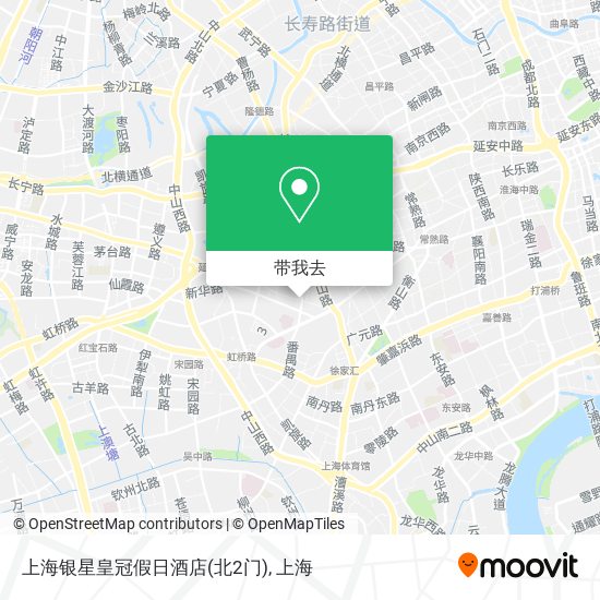 上海银星皇冠假日酒店(北2门)地图