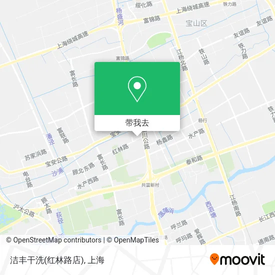 洁丰干洗(红林路店)地图
