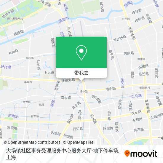 大场镇社区事务受理服务中心服务大厅-地下停车场地图