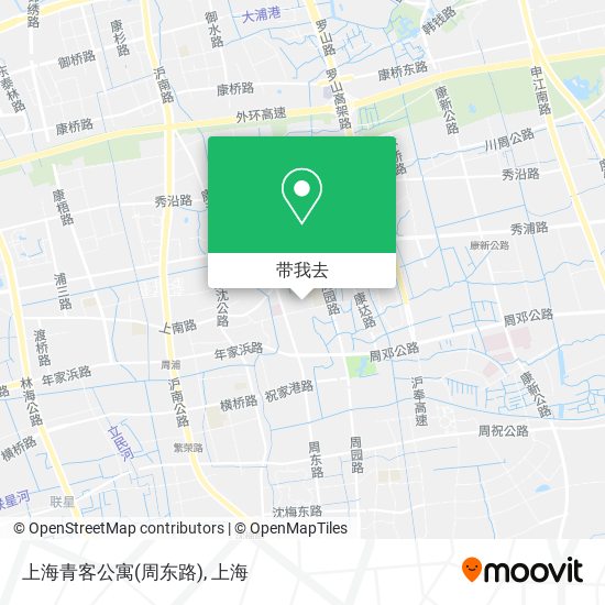 上海青客公寓(周东路)地图