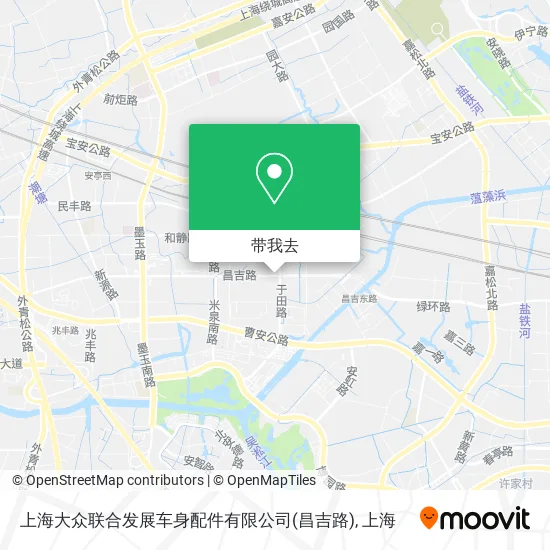 上海大众联合发展车身配件有限公司(昌吉路)地图